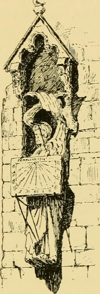 An illustration from The book of sun-dials; originally compiled by the late Mrs. Alfred Gatty; now enl. and re-edited by H. K. F. Eden and Eleanor Lloyd, 1900, leaf 200