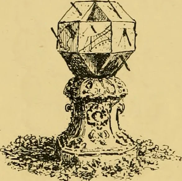 An illustration from The book of sun-dials; originally compiled by the late Mrs. Alfred Gatty; now enl. and re-edited by H. K. F. Eden and Eleanor Lloyd, 1900, leaf 209