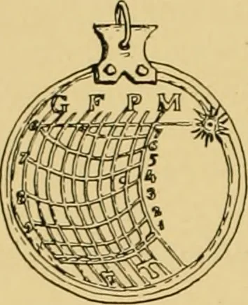 An illustration from The book of sun-dials; originally compiled by the late Mrs. Alfred Gatty; now enl. and re-edited by H. K. F. Eden and Eleanor Lloyd, 1900, leaf 225