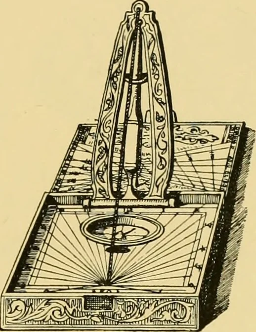 An illustration from The book of sun-dials; originally compiled by the late Mrs. Alfred Gatty; now enl. and re-edited by H. K. F. Eden and Eleanor Lloyd, 1900, leaf 232