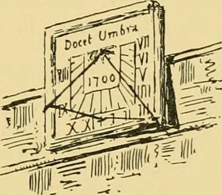 An illustration from The book of sun-dials; originally compiled by the late Mrs. Alfred Gatty; now enl. and re-edited by H. K. F. Eden and Eleanor Lloyd, 1900, leaf 278