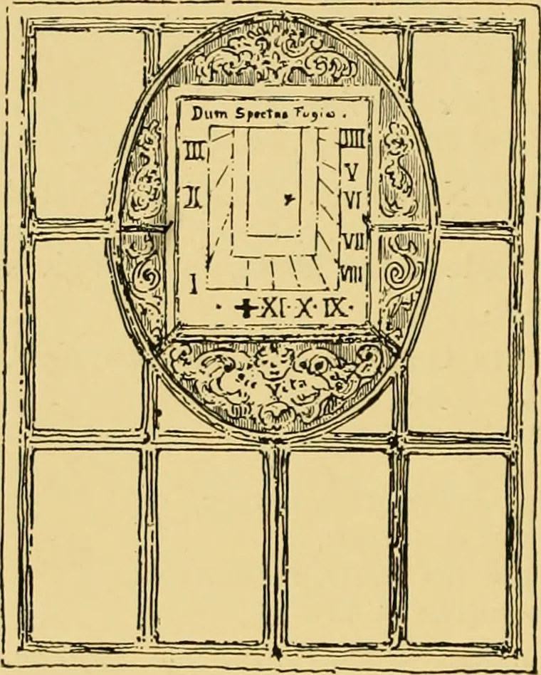 An illustration from The book of sun-dials; originally compiled by the late Mrs. Alfred Gatty; now enl. and re-edited by H. K. F. Eden and Eleanor Lloyd, 1900, leaf 281