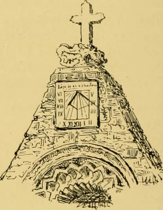An illustration from The book of sun-dials; originally compiled by the late Mrs. Alfred Gatty; now enl. and re-edited by H. K. F. Eden and Eleanor Lloyd, 1900, leaf 353