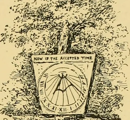 An illustration from The book of sun-dials; originally compiled by the late Mrs. Alfred Gatty; now enl. and re-edited by H. K. F. Eden and Eleanor Lloyd, 1900, leaf 382