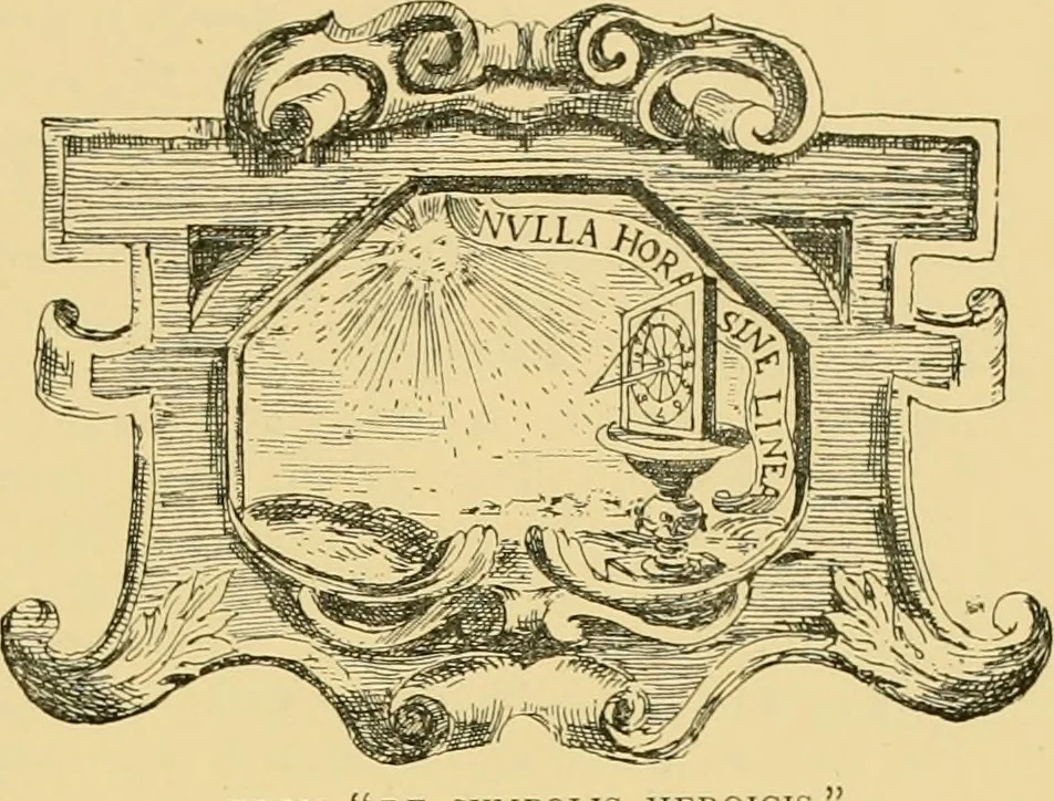 An illustration from The book of sun-dials; originally compiled by the late Mrs. Alfred Gatty; now enl. and re-edited by H. K. F. Eden and Eleanor Lloyd, 1900, leaf 384