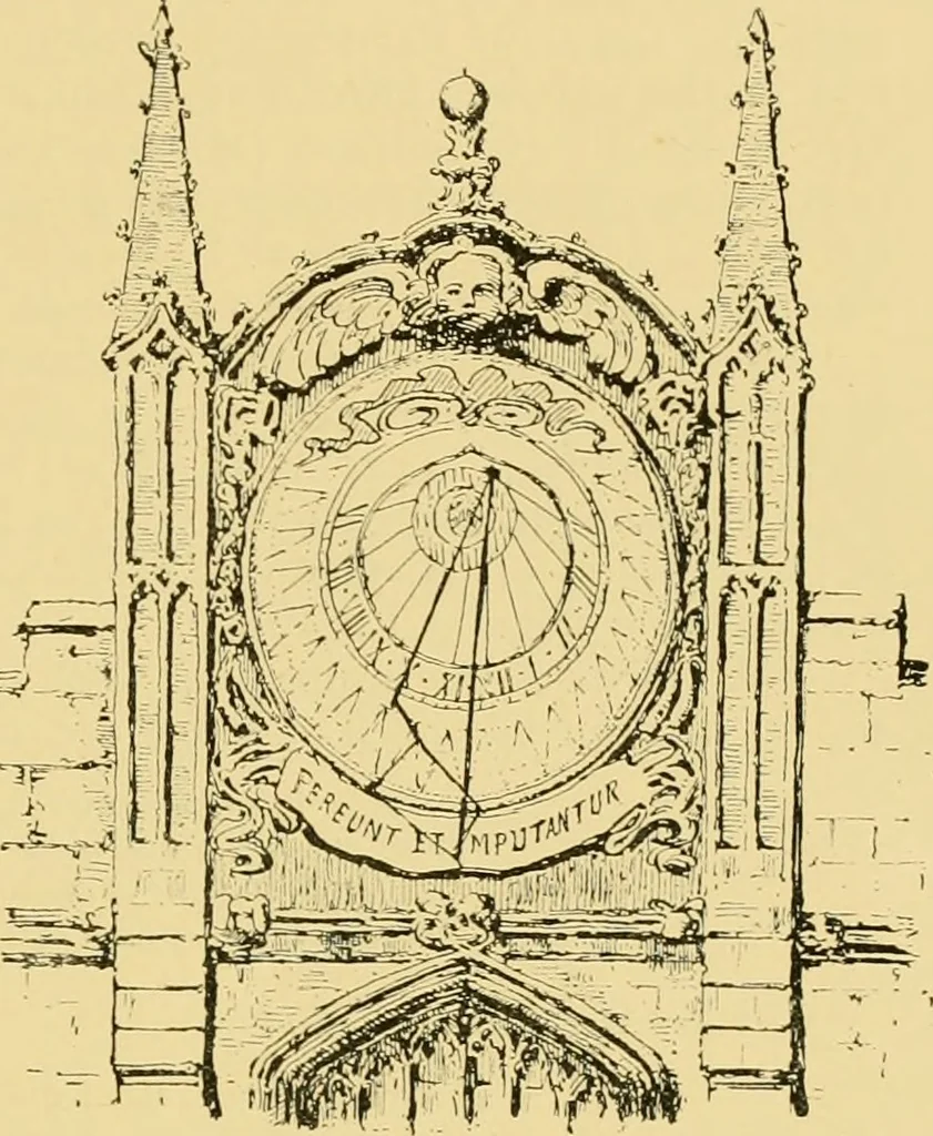 An illustration from The book of sun-dials; originally compiled by the late Mrs. Alfred Gatty; now enl. and re-edited by H. K. F. Eden and Eleanor Lloyd, 1900, leaf 402