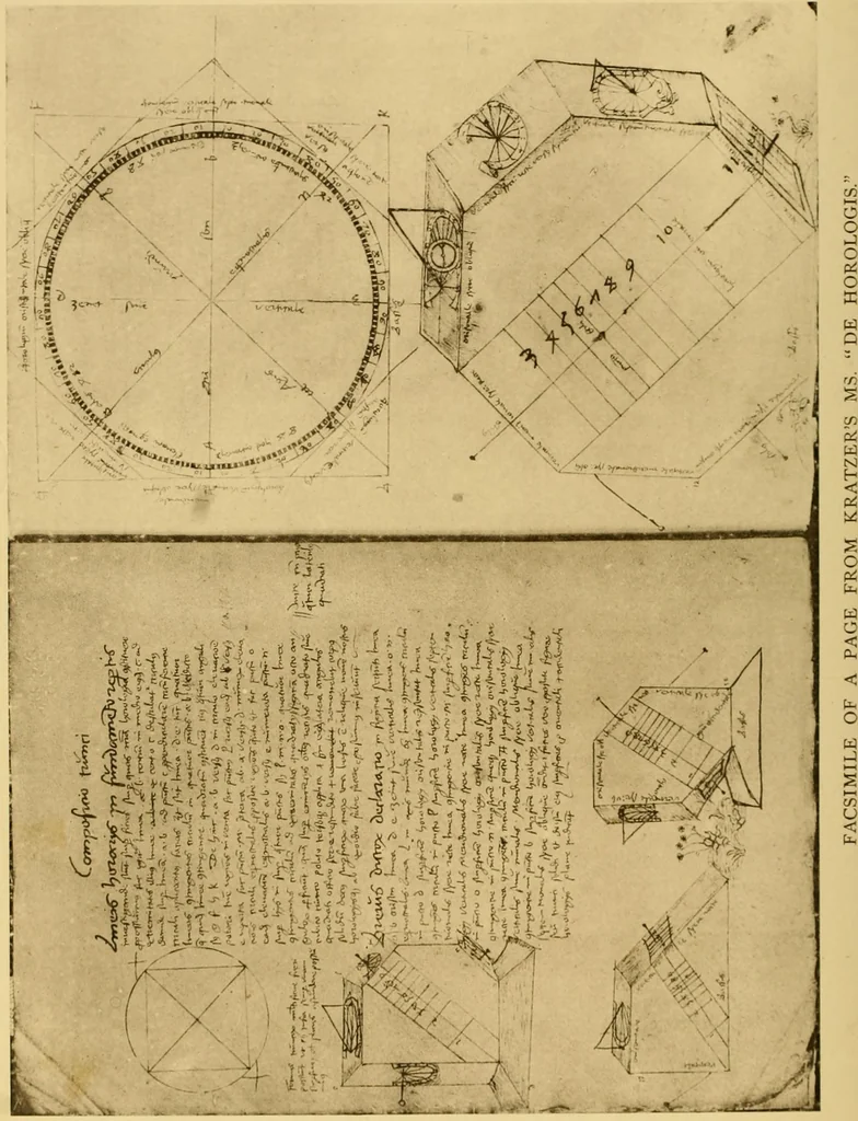 An illustration from The book of sun-dials; originally compiled by the late Mrs. Alfred Gatty; now enl. and re-edited by H. K. F. Eden and Eleanor Lloyd, 1900, leaf 45