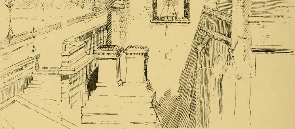 An illustration from The book of sun-dials; originally compiled by the late Mrs. Alfred Gatty; now enl. and re-edited by H. K. F. Eden and Eleanor Lloyd, 1900, leaf 475