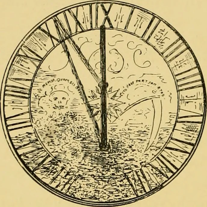 An illustration from The book of sun-dials; originally compiled by the late Mrs. Alfred Gatty; now enl. and re-edited by H. K. F. Eden and Eleanor Lloyd, 1900, leaf 507