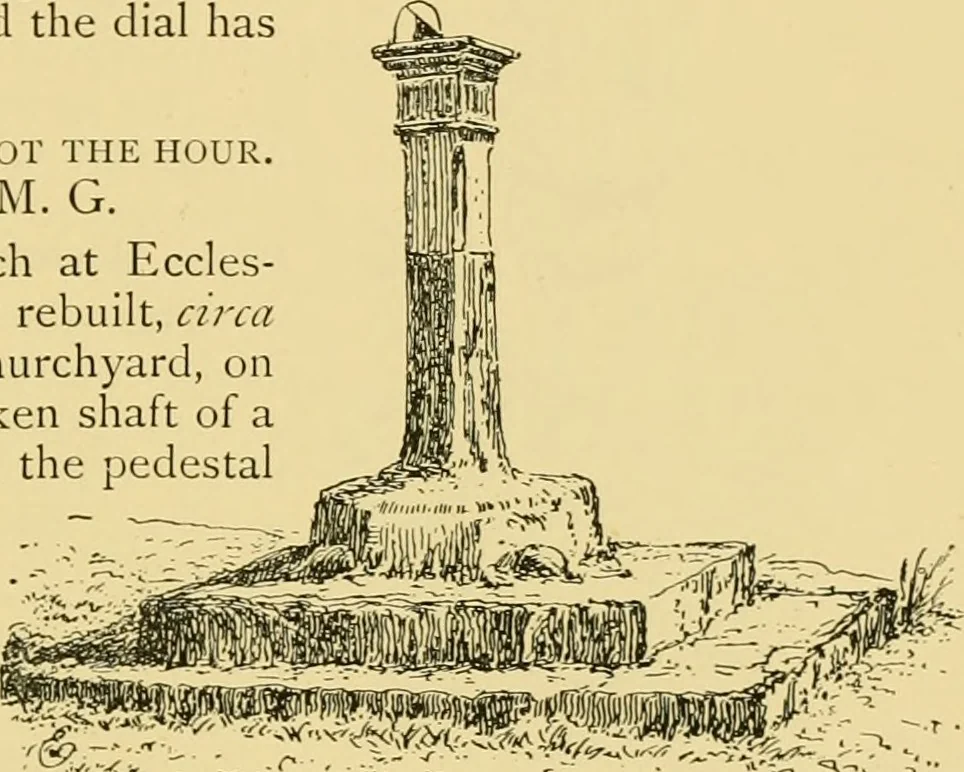 An illustration from The book of sun-dials; originally compiled by the late Mrs. Alfred Gatty; now enl. and re-edited by H. K. F. Eden and Eleanor Lloyd, 1900, leaf 514