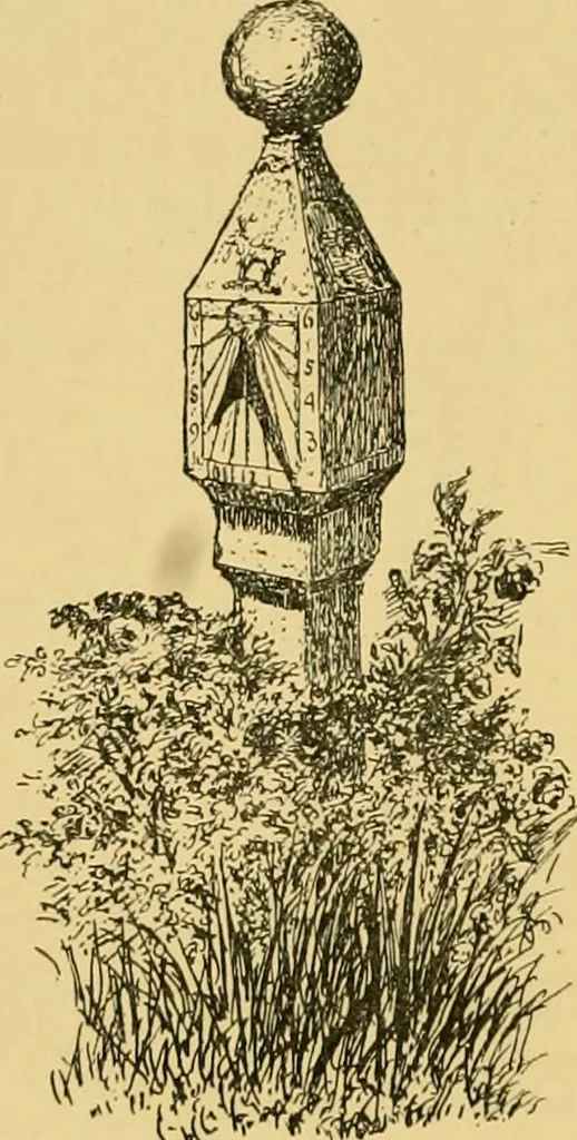 An illustration from The book of sun-dials; originally compiled by the late Mrs. Alfred Gatty; now enl. and re-edited by H. K. F. Eden and Eleanor Lloyd, 1900, leaf 515