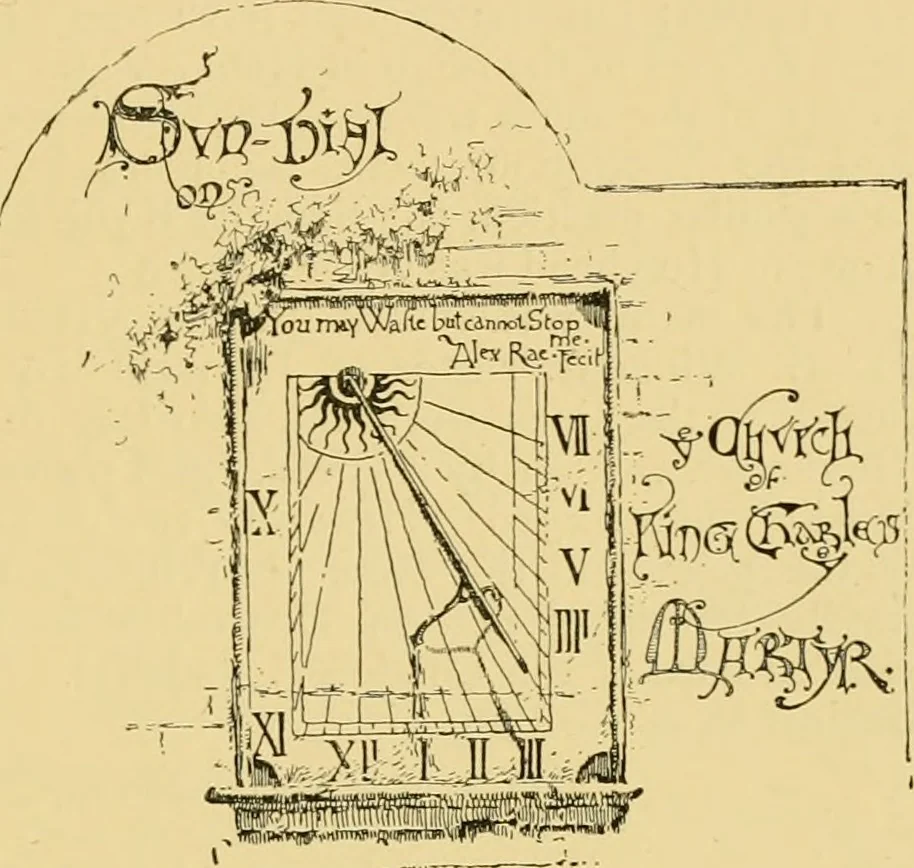 An illustration from The book of sun-dials; originally compiled by the late Mrs. Alfred Gatty; now enl. and re-edited by H. K. F. Eden and Eleanor Lloyd, 1900, leaf 522