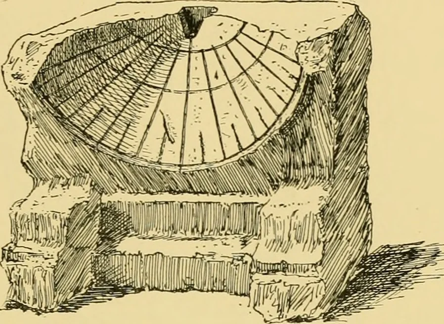 An illustration from The book of sun-dials; originally compiled by the late Mrs. Alfred Gatty; now enl. and re-edited by H. K. F. Eden and Eleanor Lloyd, 1900, leaf 58