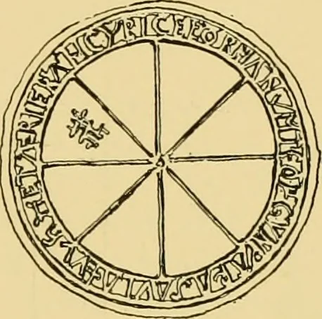 An illustration from The book of sun-dials; originally compiled by the late Mrs. Alfred Gatty; now enl. and re-edited by H. K. F. Eden and Eleanor Lloyd, 1900, leaf 86