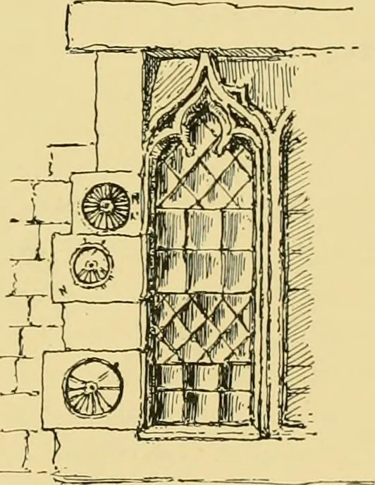 An illustration from The book of sun-dials; originally compiled by the late Mrs. Alfred Gatty; now enl. and re-edited by H. K. F. Eden and Eleanor Lloyd, 1900, leaf 92