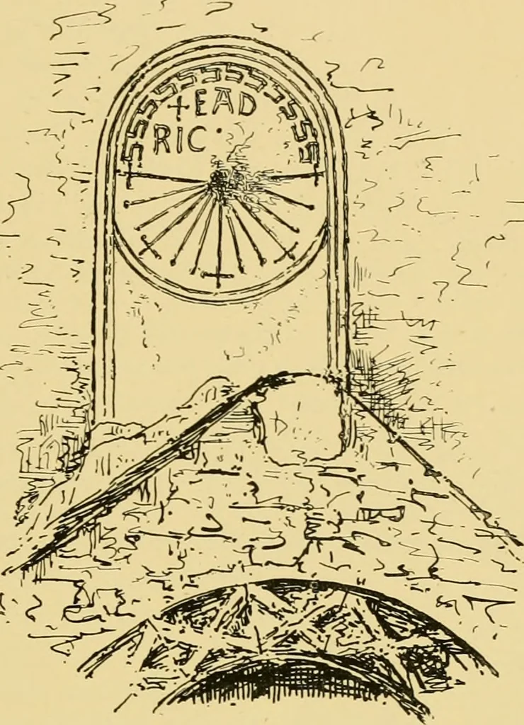 An illustration from The book of sun-dials; originally compiled by the late Mrs. Alfred Gatty; now enl. and re-edited by H. K. F. Eden and Eleanor Lloyd, 1900, leaf 96