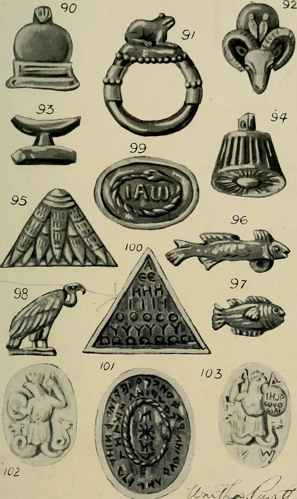 An illustration from The book of talismans, amulets and zodiacal gems : with coloured frontispiece and ten plates, 1914, leaf 116