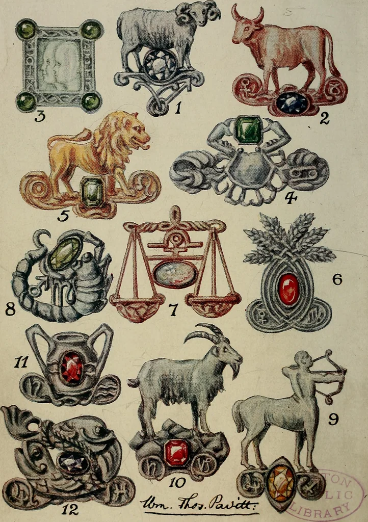 An illustration from The book of talismans, amulets and zodiacal gems : with coloured frontispiece and ten plates, 1914, leaf 7