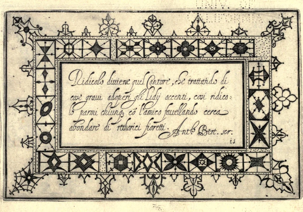 An illustration from [Book on lace, 1604, leaf 33