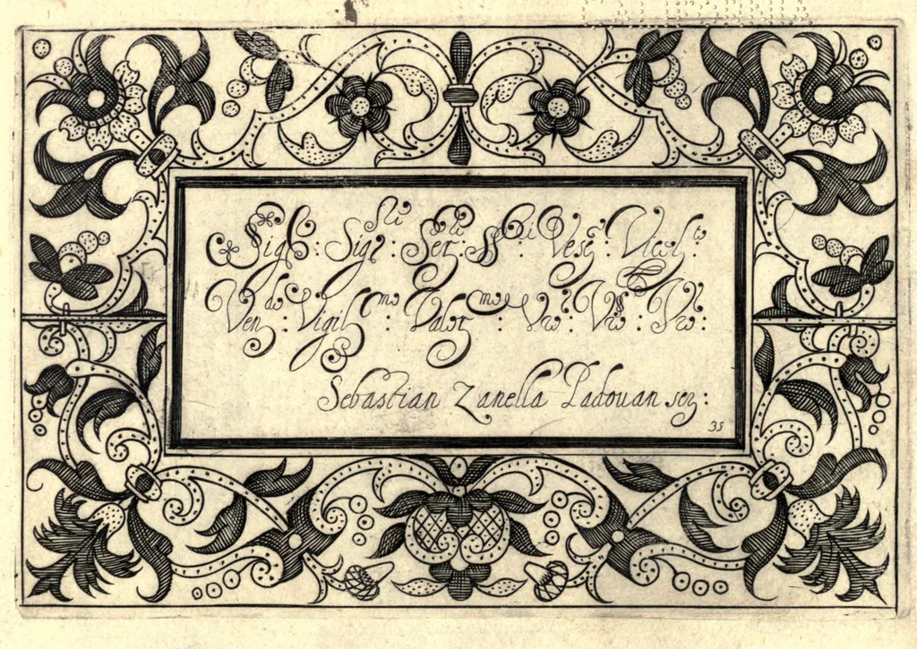 An illustration from [Book on lace, 1604, leaf 77