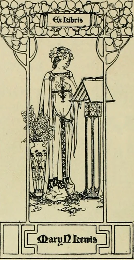 An illustration from Book-plates of to-day, 1902, leaf 11