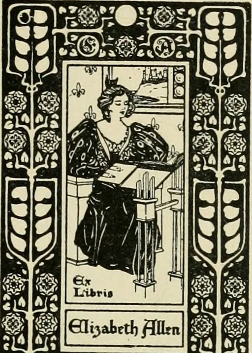 An illustration from Book-plates of to-day, 1902, leaf 12
