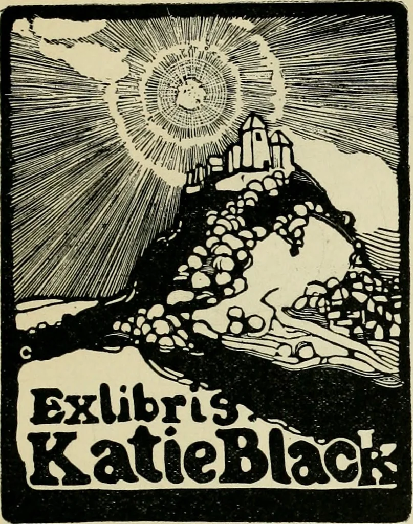 An illustration from Book-plates of to-day, 1902, leaf 22
