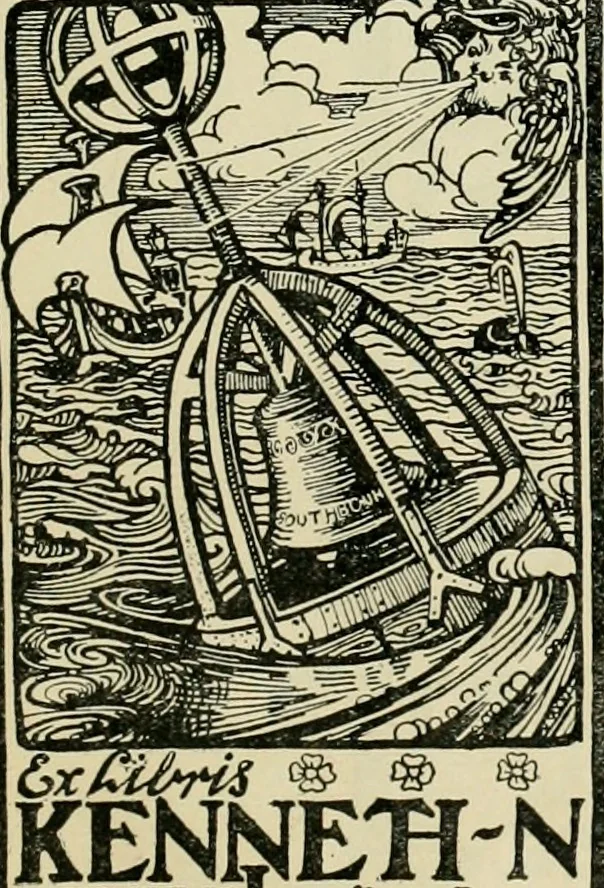 An illustration from Book-plates of to-day, 1902, leaf 24
