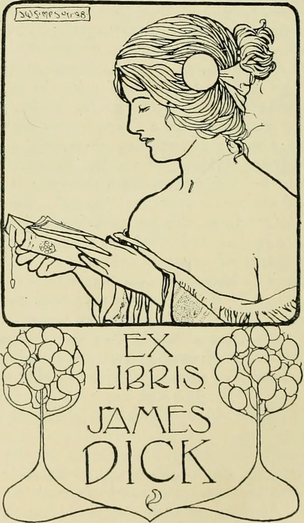 An illustration from Book-plates of to-day, 1902, leaf 33