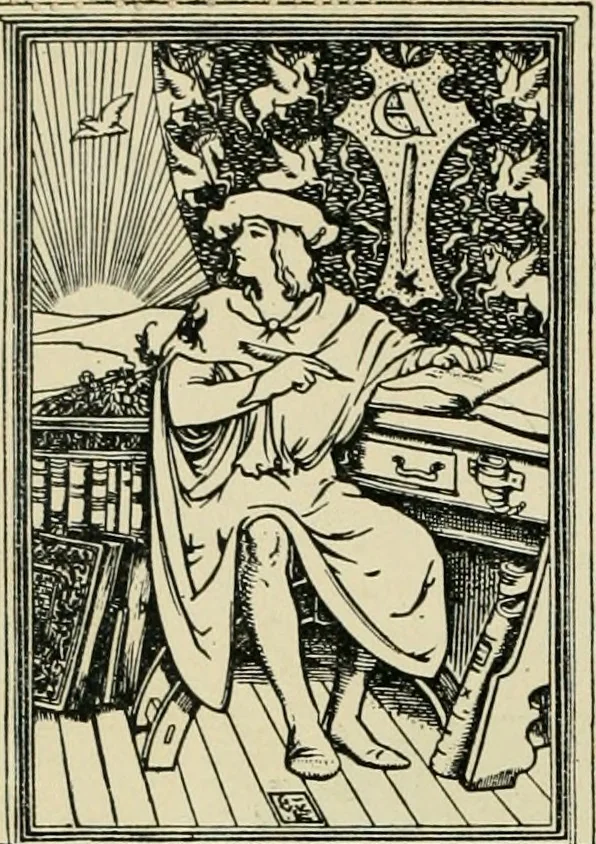 An illustration from Book-plates of to-day, 1902, leaf 37