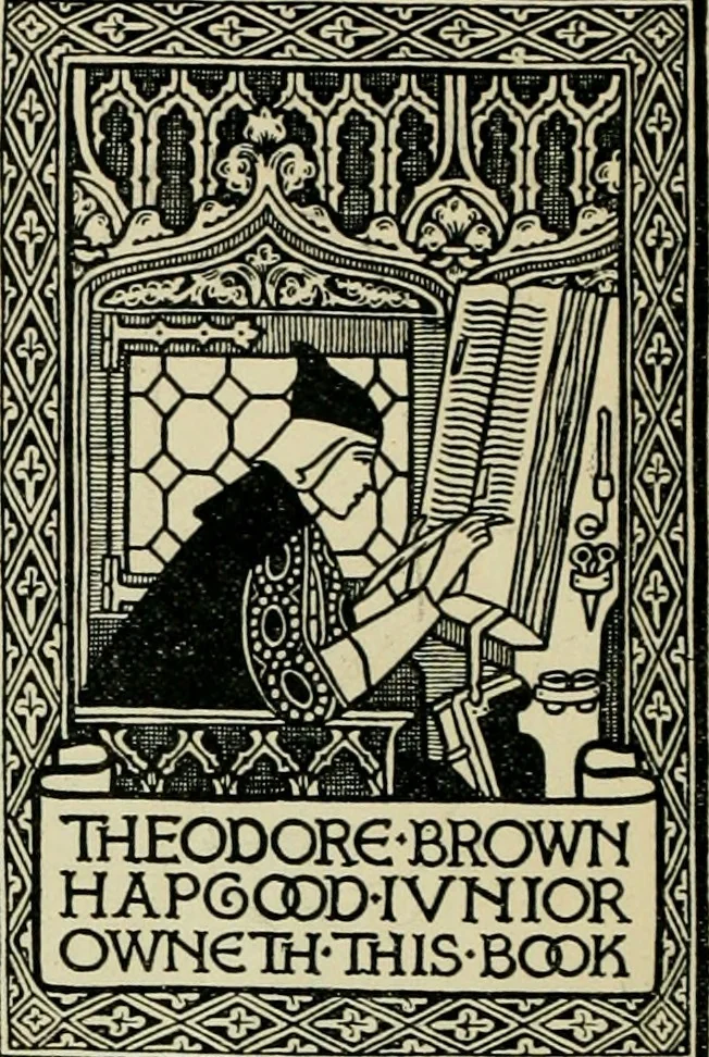 An illustration from Book-plates of to-day, 1902, leaf 37