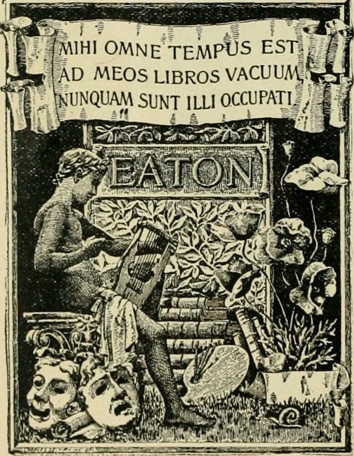 An illustration from Book-plates of to-day, 1902, leaf 37