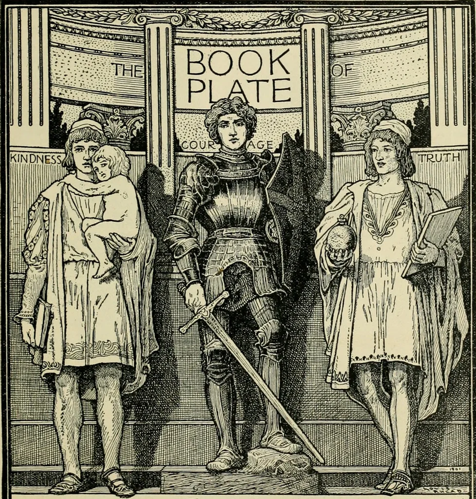 An illustration from Book-plates of to-day, 1902, leaf 38