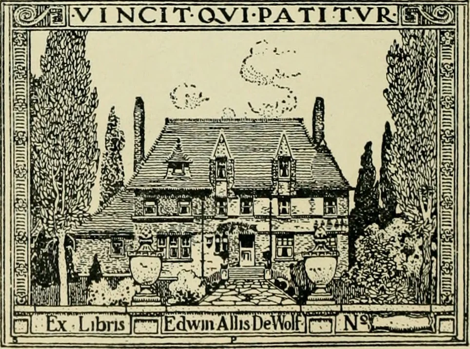 An illustration from Book-plates of to-day, 1902, leaf 39