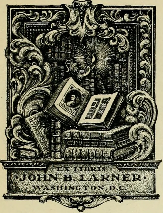 An illustration from Book-plates of to-day, 1902, leaf 40