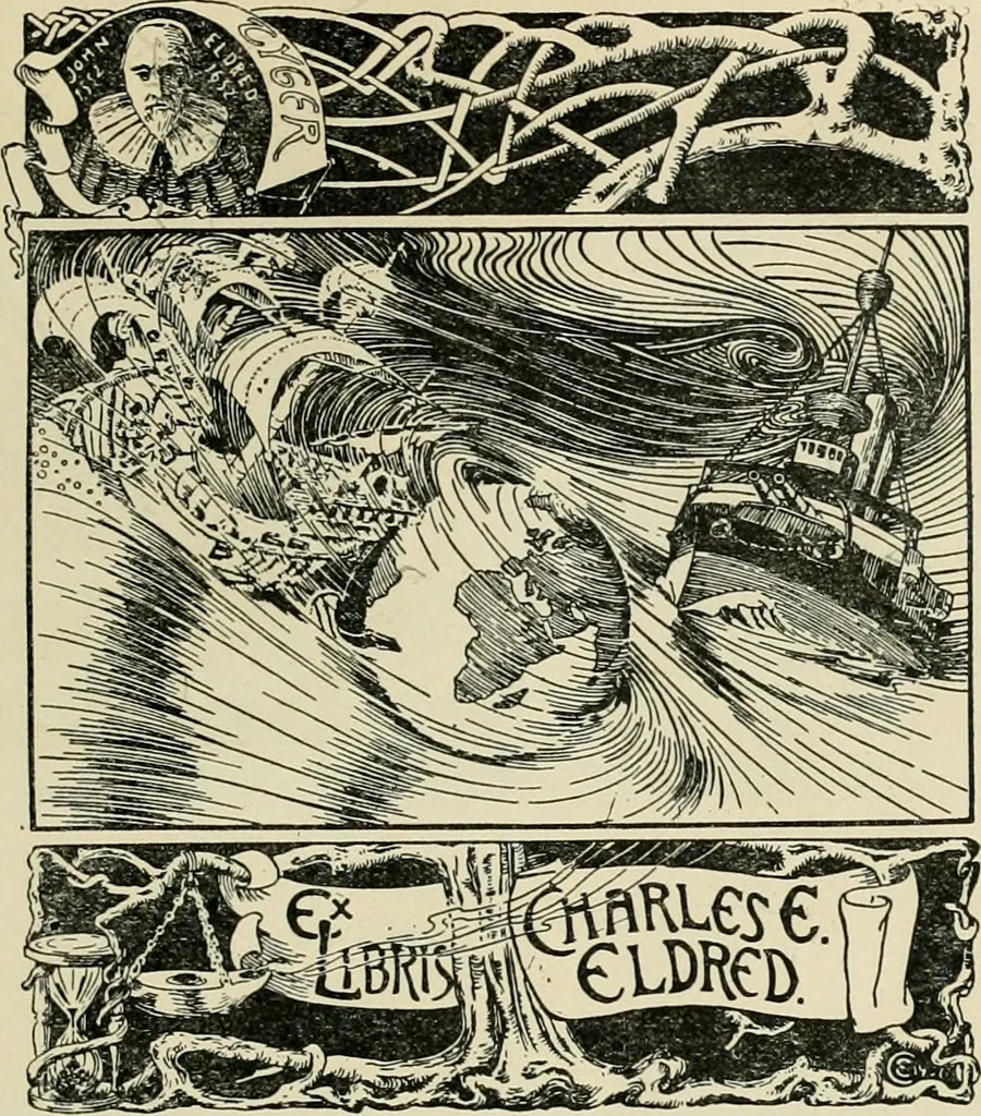 An illustration from Book-plates of to-day, 1902, leaf 42