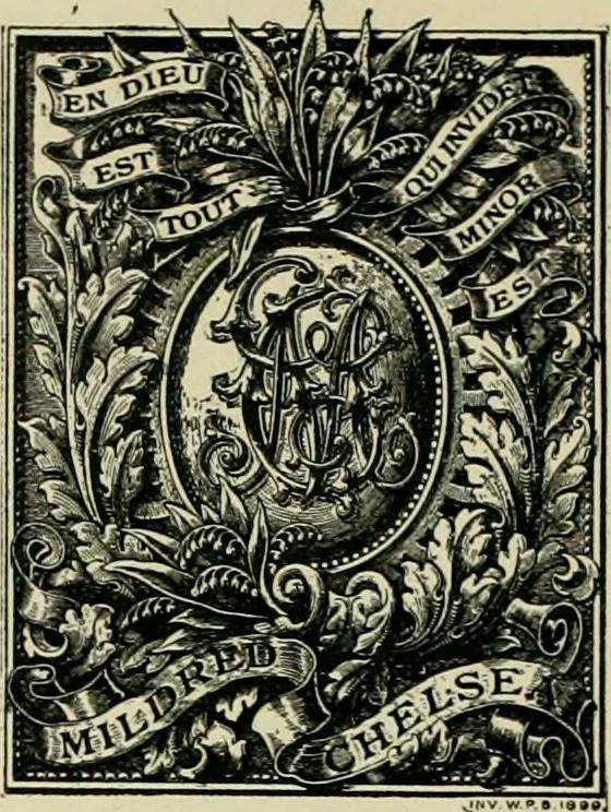 An illustration from Book-plates of to-day, 1902, leaf 43