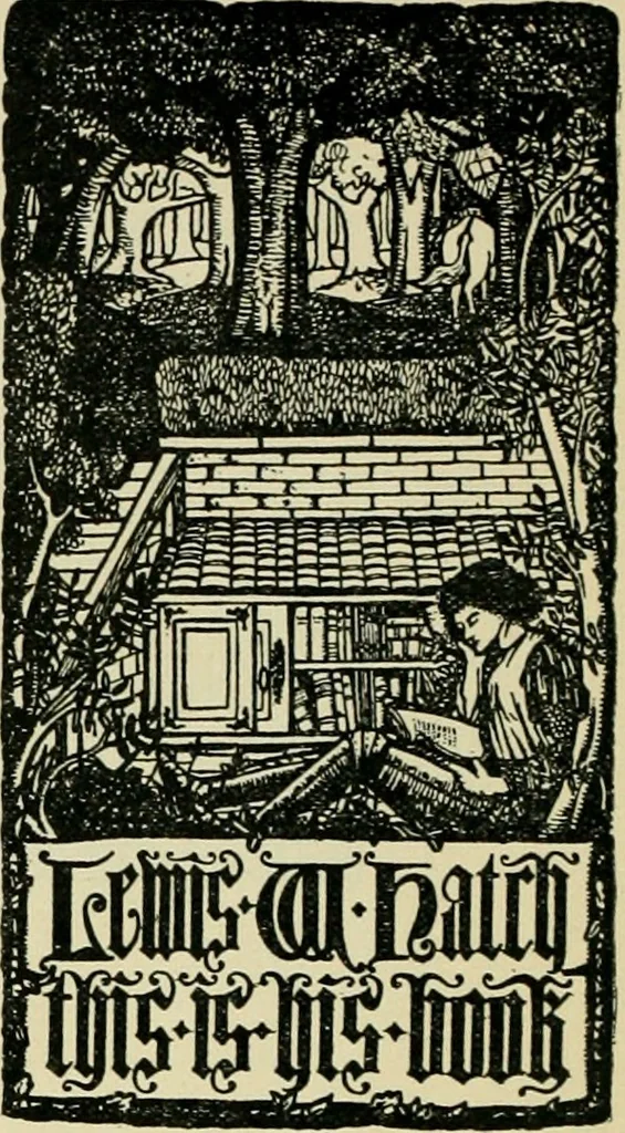 An illustration from Book-plates of to-day, 1902, leaf 45