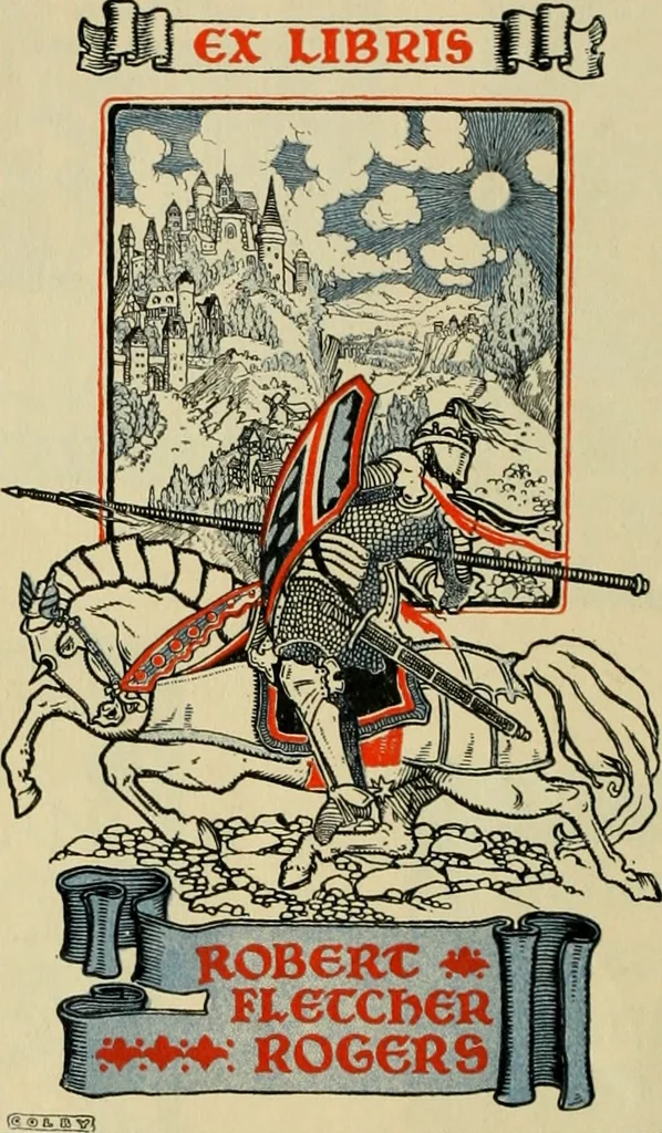 An illustration from Book-plates of to-day, 1902, leaf 47