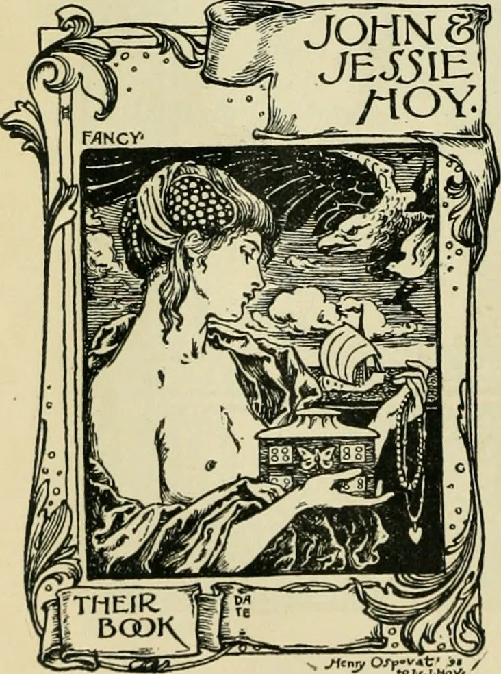 An illustration from Book-plates of to-day, 1902, leaf 51