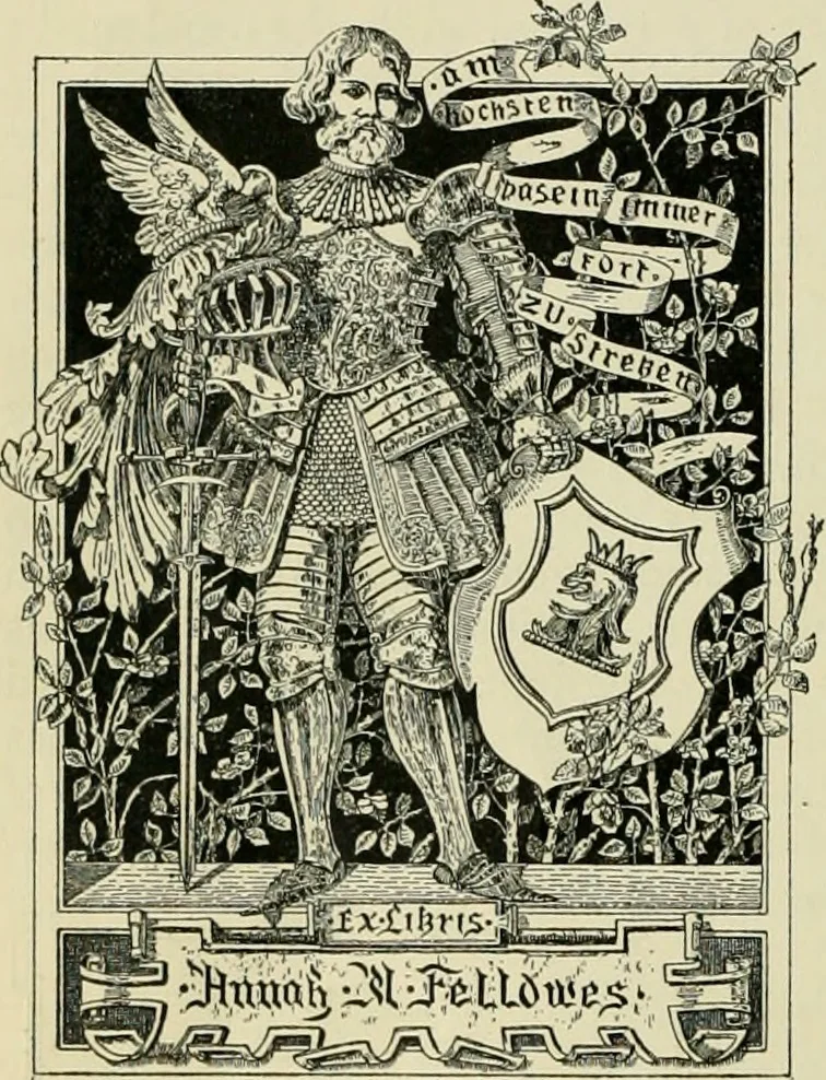 An illustration from Book-plates of to-day, 1902, leaf 57