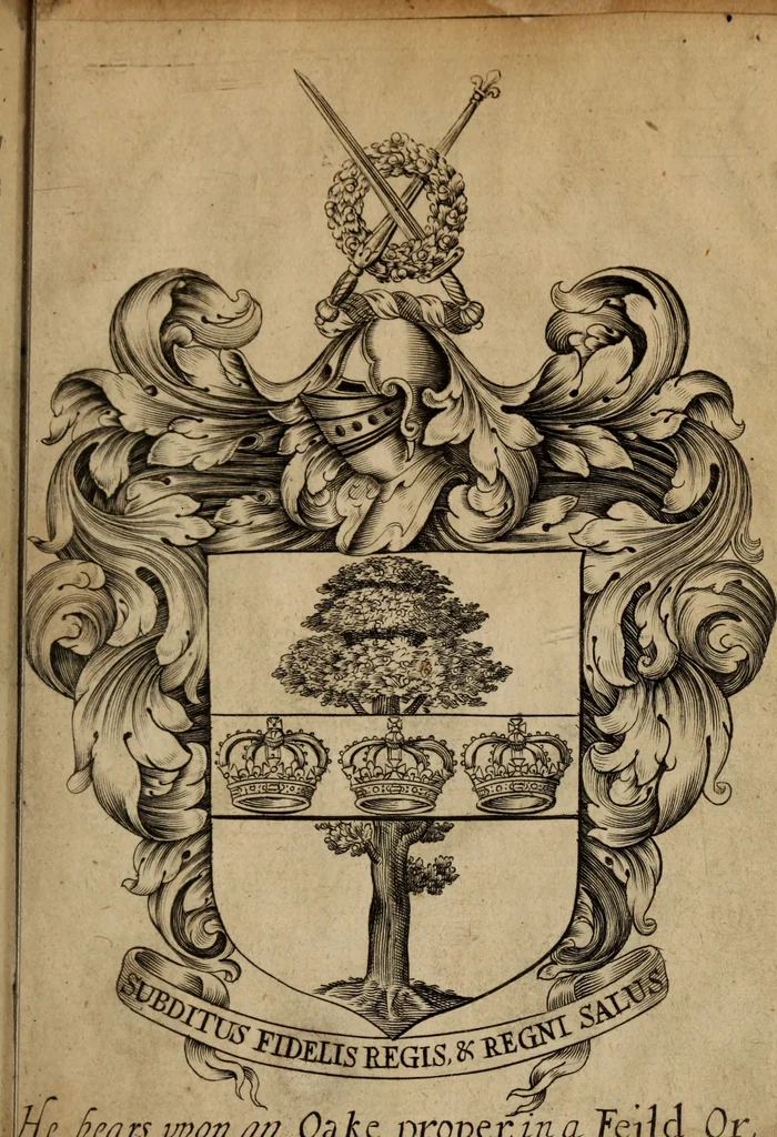 An illustration from Boscobel : or, The history of His Sacred Majesties most miraculous preservation after the Battle of Worcester 3 September 1651, introducd by an exact relation of that battle, 1660, leaf 66