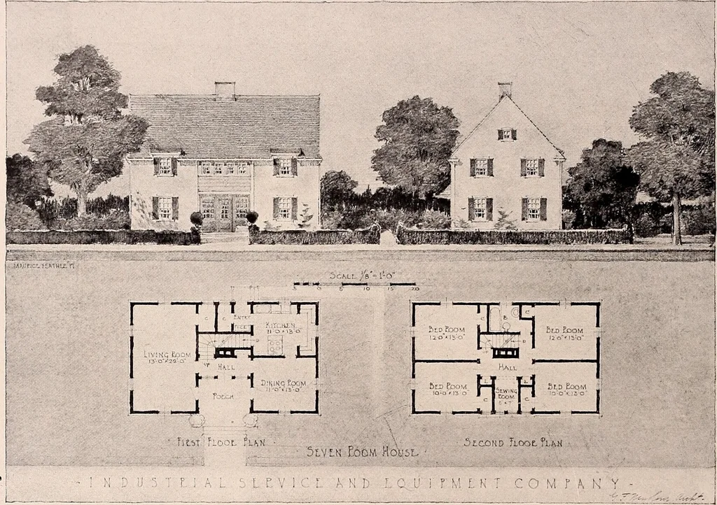 An illustration from Boston Architectural Club year book: containing reproductions from the various exhibitions held in the club building during the year 1917, 1917, leaf 43