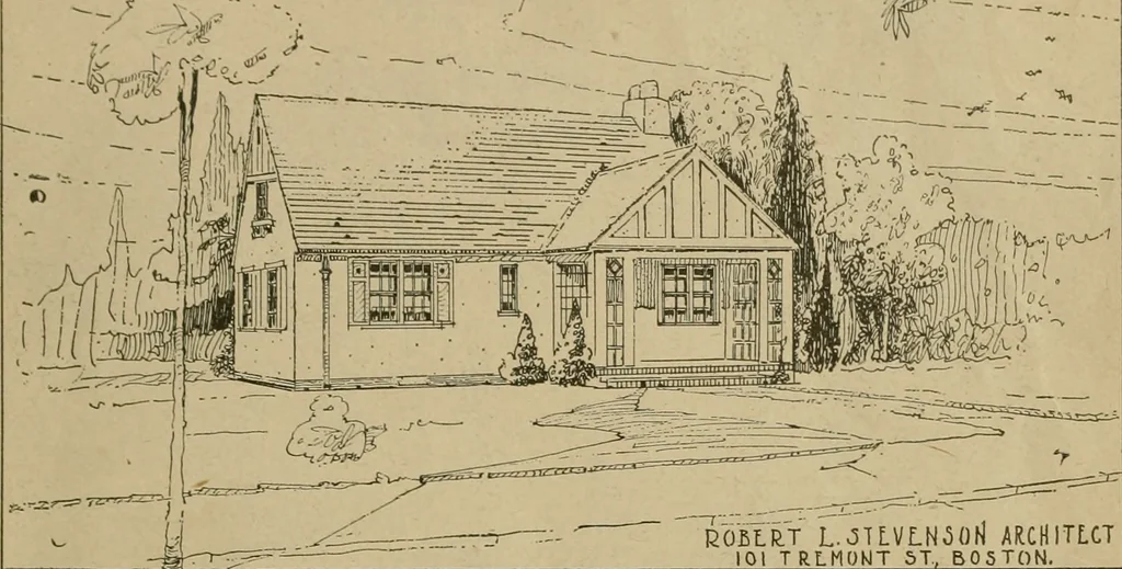 An illustration from Boston Herald-Traveler's book of homes : how to plan, finance and build your home, 1922, leaf 28