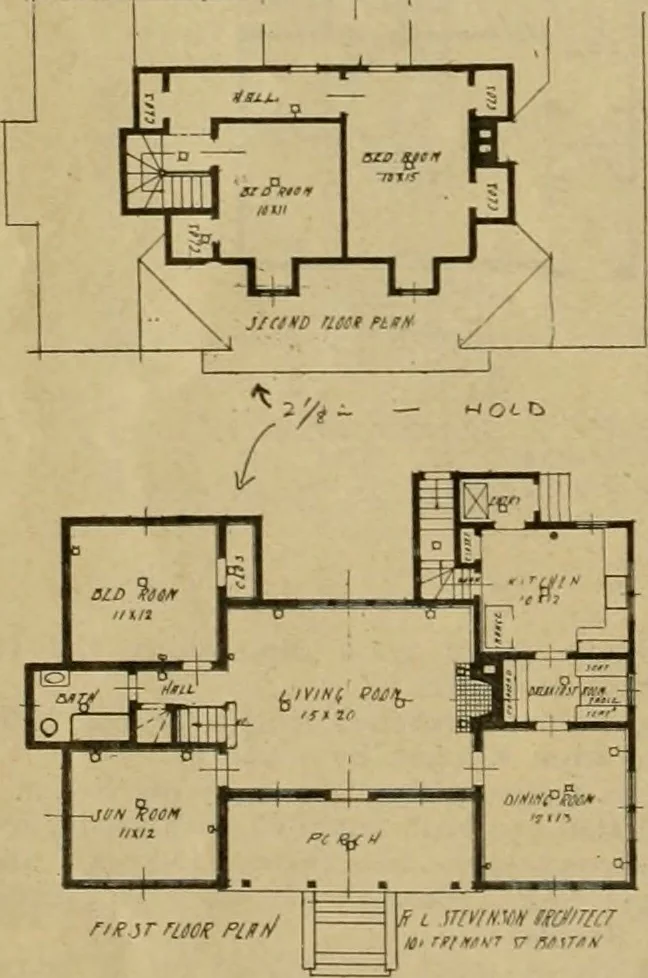 An illustration from Boston Herald-Traveler's book of homes : how to plan, finance and build your home, 1922, leaf 35