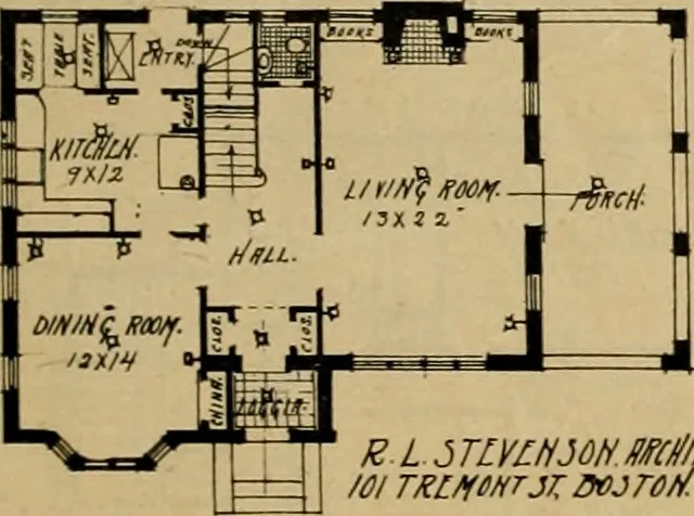 An illustration from Boston Herald-Traveler's book of homes : how to plan, finance and build your home, 1922, leaf 38