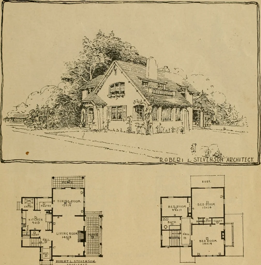 An illustration from Boston Herald-Traveler's book of homes : how to plan, finance and build your home, 1922, leaf 40