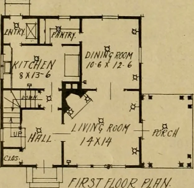 An illustration from Boston Herald-Traveler's book of homes : how to plan, finance and build your home, 1922, leaf 43