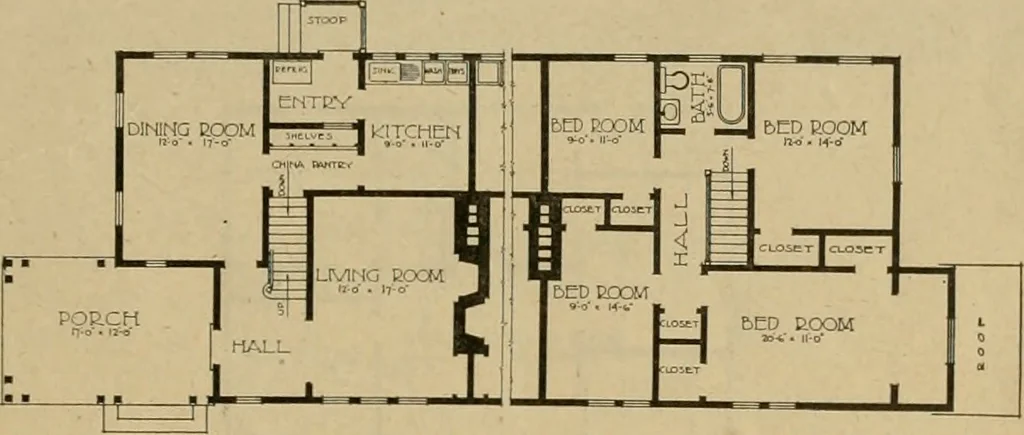 An illustration from Boston Herald-Traveler's book of homes : how to plan, finance and build your home, 1922, leaf 48