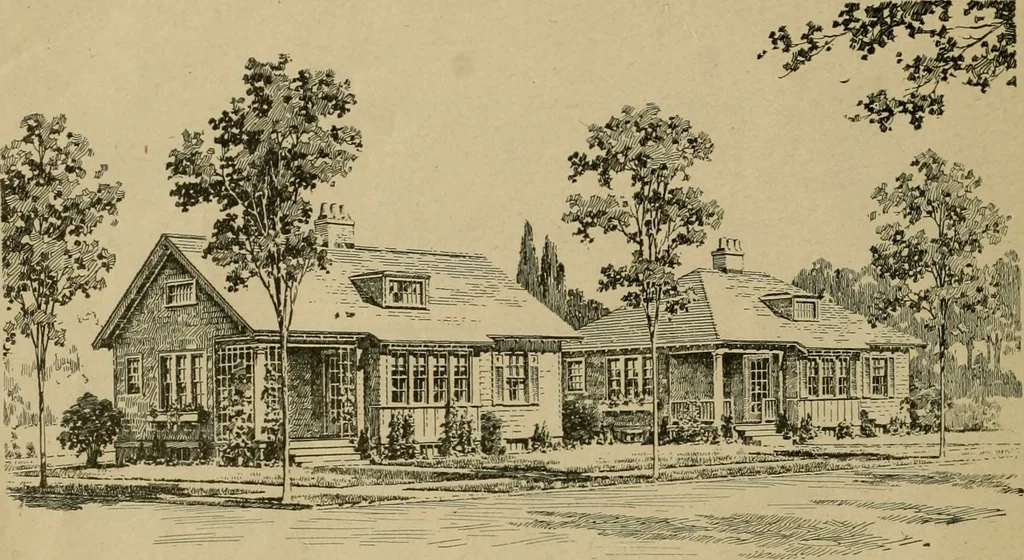 An illustration from Boston Herald-Traveler's book of homes : how to plan, finance and build your home, 1922, leaf 49